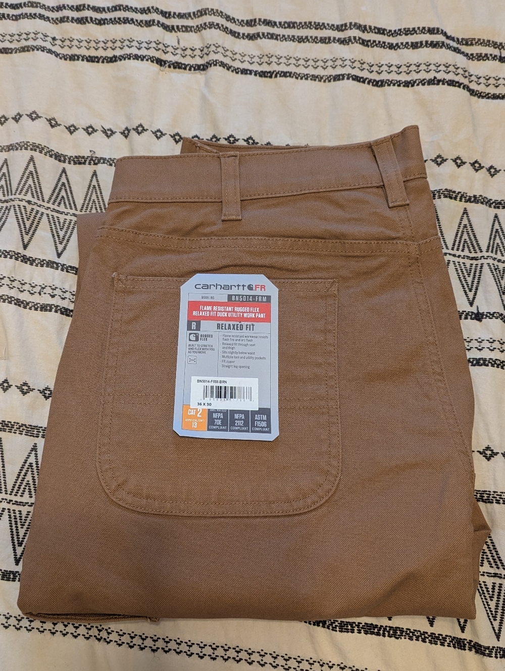Men's Carhartt Flame Resistant Rugged Flex Relaxed Fit Duck Utility Work Pant
